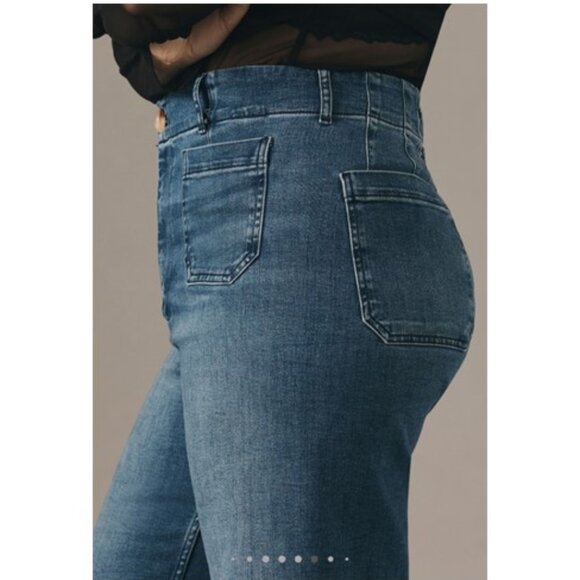 Anthropologie Blue Cropped Ankle Jeans - Picture 9 of 11